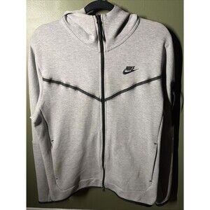 Nike Tech Fleece Jacket Mens M Grey Windrunner Hoodie Full Zip